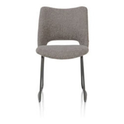 Kodi, chaise - cadre graphite - tissu Brioni - foie