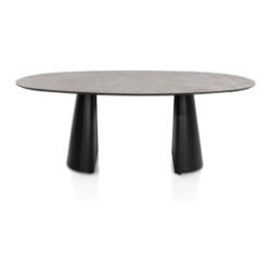 Arabax, table - ellipse - 210 x 120 cm - Gris clair