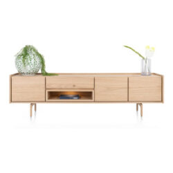 Valgard, buffet bas 220 cm - 3-portes + 1-tiroir + 1-niche (+ LED)