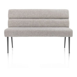 Jace, eetkamerbank 140 cm + pocket - stof Luton - grijs