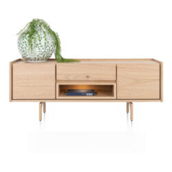Valgard, buffet bas160 cm - 2-portes + 1-tiroir + 1-niche (+ LED)