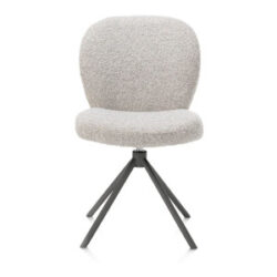 Jaxon, chaise - pietement graphite - pivotante - tissu Brioni - Caillou