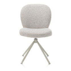 Jaxon, chaise - pietement Silk Grey - pivotante - tissu Brioni - Caillou