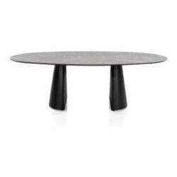 Arabax, table - ellipse - 240 x 120 cm - Gris clair