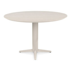Caletta, bartafel rond 150 cm. - HPL Primo Laminato blad - centrale teenpoot cr&egrave;me - Travertin