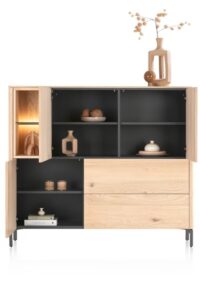 Trenton, dressette 153 cm - 3-deuren + 2-laden + 2-niches - natural - Afbeelding 2