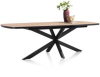 Avalox, table &agrave; rallonge ovale 190 (+ 60) x 110 cm - couleur oak natural vintage - centrale pied - Image 2