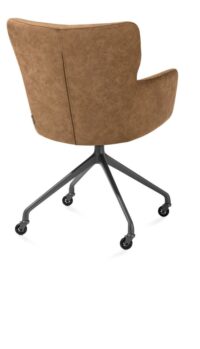 Sage, armstoel + wielen - alu frame in graphiet - stof Oregon - Desert - Afbeelding 2