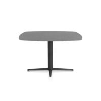 Saluti, bartafel ovaal 150 x 105 cm. - centrale teenpoot - rough off black - Antraciet