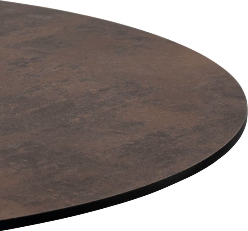 Brest Table De Bar Stone Rust D80Cm - Noir - Image 3