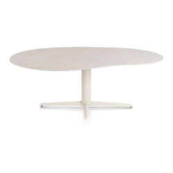Saluti, table organic 210 X 120 cm. - pied central - cr&egrave;me - Light sand