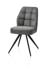 Bell, eetkamerstoel - zwart frame - pocket - stof Calabria - Antraciet - Afbeelding 2