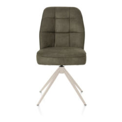Bell, chaise - piétement crème - pivotante - relax - confort ressorts - tissu Calabria - vert mousse