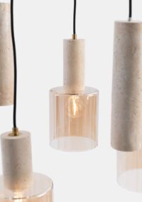 Pimmy hanglamp 4*e27 3*gu10 - Beige - Afbeelding 2