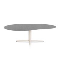Saluti, table organic 240 X 120 cm. - pied central - crème - Anthracite