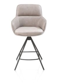 Mateo, chaise de bar - 4 pieds - graphite - Pala - Gris clair
