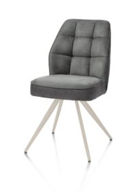 Bell, eetkamerstoel - creme frame - pocket - stof Calabria - Antraciet - Afbeelding 2
