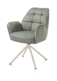Bell, armstoel - creme frame recht - draaibaar - pocket - stof Calabria - Olijf - Afbeelding 2