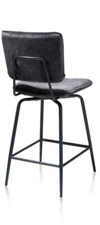 Manou, barstoel - off black - stof Karese - Antraciet - Afbeelding 3