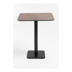 Brest table de bar stone rust 75x75cm - Noir