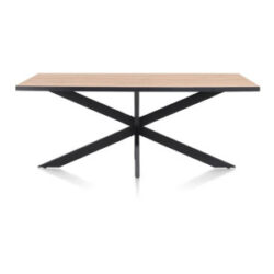 Avalox, table 170 x 98 cm - couleur oak natural vintage - centrale pied