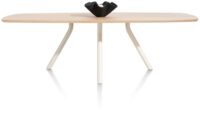Arvada, table 250 x 110 cm. - ovale - pied central Nebbia - Naturel Nebbia - Image 2