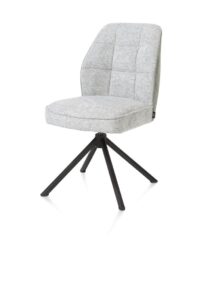 Bell, eetkamerstoel - zwart frame recht - draaibaar - pocket - combi Calabria/Vada - Olijf - Afbeelding 2