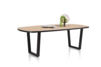 Avalox, eetkamertafel ovaal 240 x 110 cm - kleur oak natural vintage - V poot - Afbeelding 2