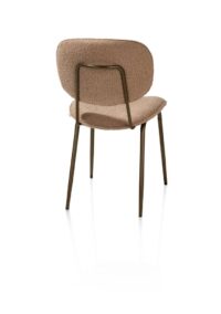 Lexi, eetkamerstoel - steelbrown - stof Cloudy - Okergeel - Afbeelding 2