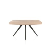 Arvada, Table &agrave; manger 160 x 100 cm, ovale, 4 pieds - Metal graphite