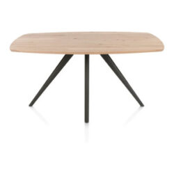 Arvada, Table à manger 160 x 100 cm, ovale, 4 pieds - Metal graphite