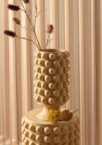 DOTS vaas h41cm - Ivory - Afbeelding 3