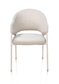 Noel, fauteuil, avec ressorts ensachés, tissu Sevilla crème, cadre crème
