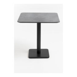 Brest table de bistrot stone anthracite 75x75cm - noir