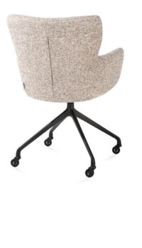 Sage, armstoel + wielen - alu frame in rough off black - stof Luton - koper - Afbeelding 2