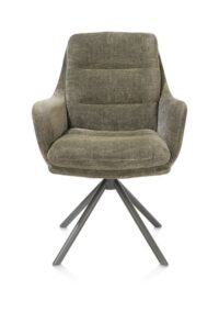 Mia, armstoel - draaibaar - graphiet frame - stof Livigno - Donkergroen