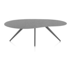Saluti, table organic 210 x 120 cm. - 4 pieds - graphite - Anthracite
