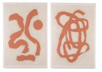 Organic Abstract set de 2 cadres 70x100cm - Orange