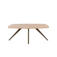 Arvada, Table &agrave; manger 190 x 100 cm, ovale, 4 pieds - Steel Brown