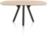 Minato, table de bar - ovale - 240 x 110 cm. (hauteur: 92 cm.) - Light Natural Oak