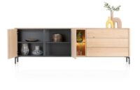 Trenton, Dressoir 240 cm. - 2-deuren + 3-laden + 2-niches - natural - Afbeelding 2