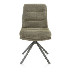 Mia, chaise - pivotante - pietement graphite - tissu Livigno - Vert fonce