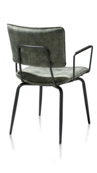Manou, armstoel - off black - stof Karese - Olijf - Afbeelding 3