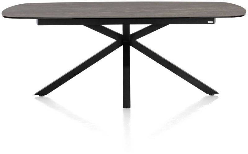 Montello, Eetkamertafel 200 X 100 Cm - Centrale Poot - Keramiek Blad - Zwart - Afbeelding 3