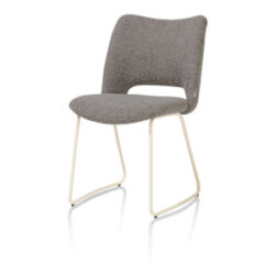 Kodi, chaise - cadre nebbia - tissu Brioni - foie