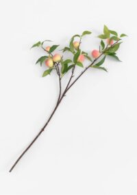 Peach spray kunstbloem H85cm - Oranje