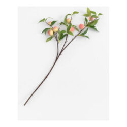 Peach spray fleur artificielle H85cm - Orange