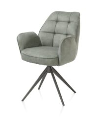 Bell, armstoel - grafiet frame - draaibaar - pocket - stof calabria - Olijf - Afbeelding 2
