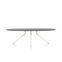 Arvada, table 250 x 110 cm. - ellipse - pied central Nebbia - Onyx Nebbia