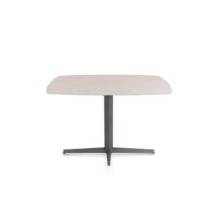 Saluti, bartafel ovaal 150 x 105 cm. - centrale teenpoot - grafiet - Light sand